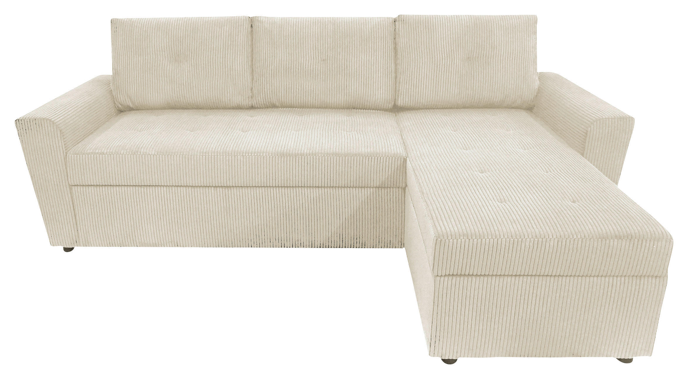 ECKSOFA in Cord Beige 231/155 cm - Taupe/Beige, Design, Kunststoff/Textil (231/155cm) - MID.YOU