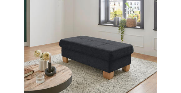 ECKSOFA in Flachgewebe Anthrazit  - Wildeiche/Anthrazit, Natur, Holz/Textil (301/243cm) - Voleo