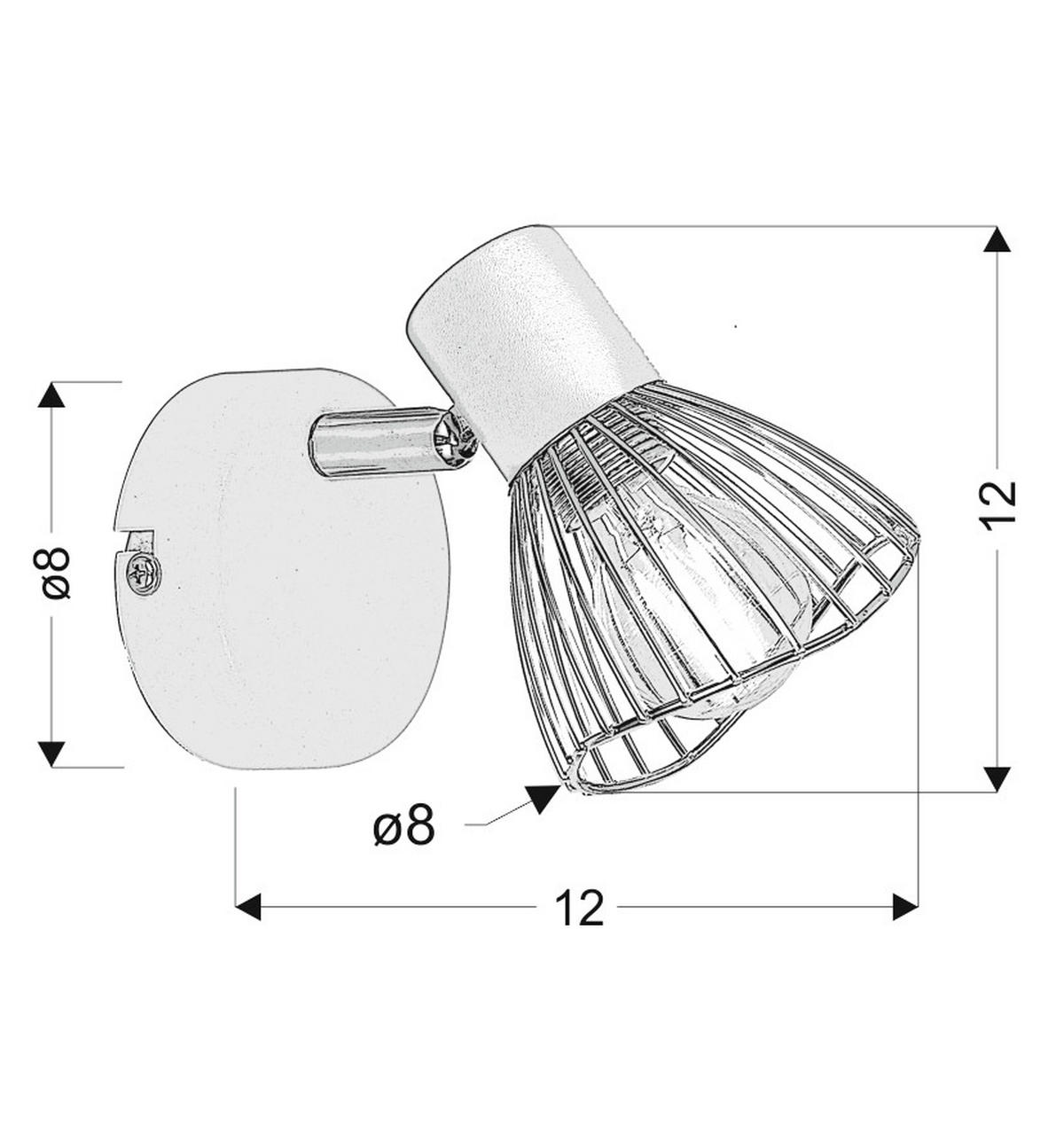 VÄGGSTRÅLKASTARE 8/12/12 cm   - svart, Basics, metall (8/12/12cm)