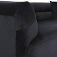 BIGSOFA Samt Schwarz  - Schwarz, KONVENTIONELL, Kunststoff/Textil (240/73/100cm) - Carryhome