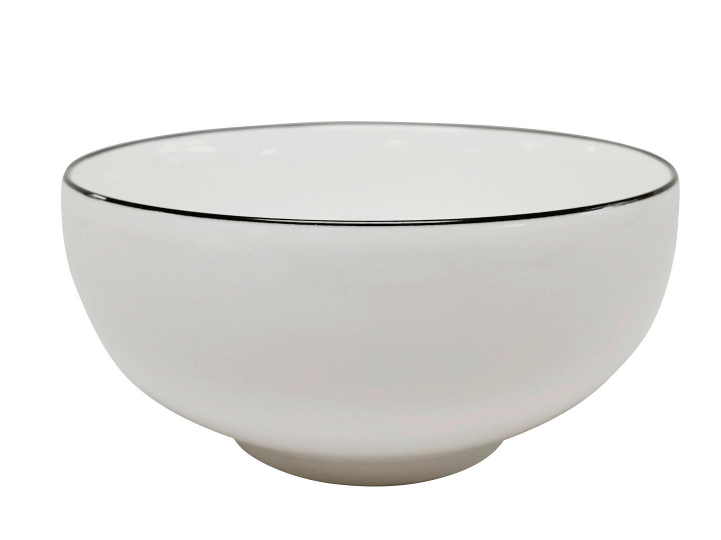 MÜSLISCHALE Oslo  - Schwarz/Weiß, Design, Keramik (15,2/7,4cm) - Novel