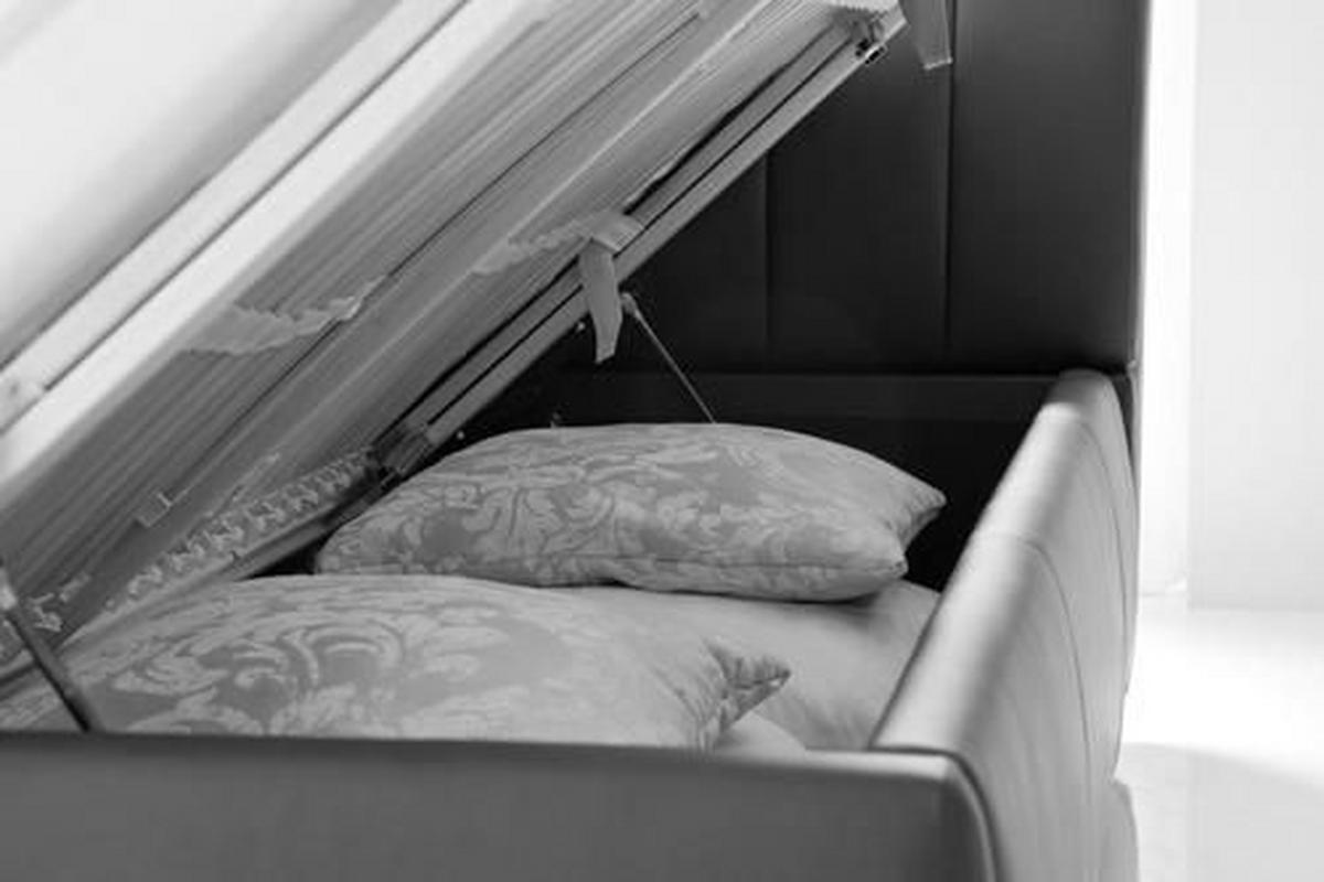 POLSTERBETT 180/200 cm  in Weiss  - Chromfarben/Weiss, Design, Holz/Textil (180/200cm) - Xora