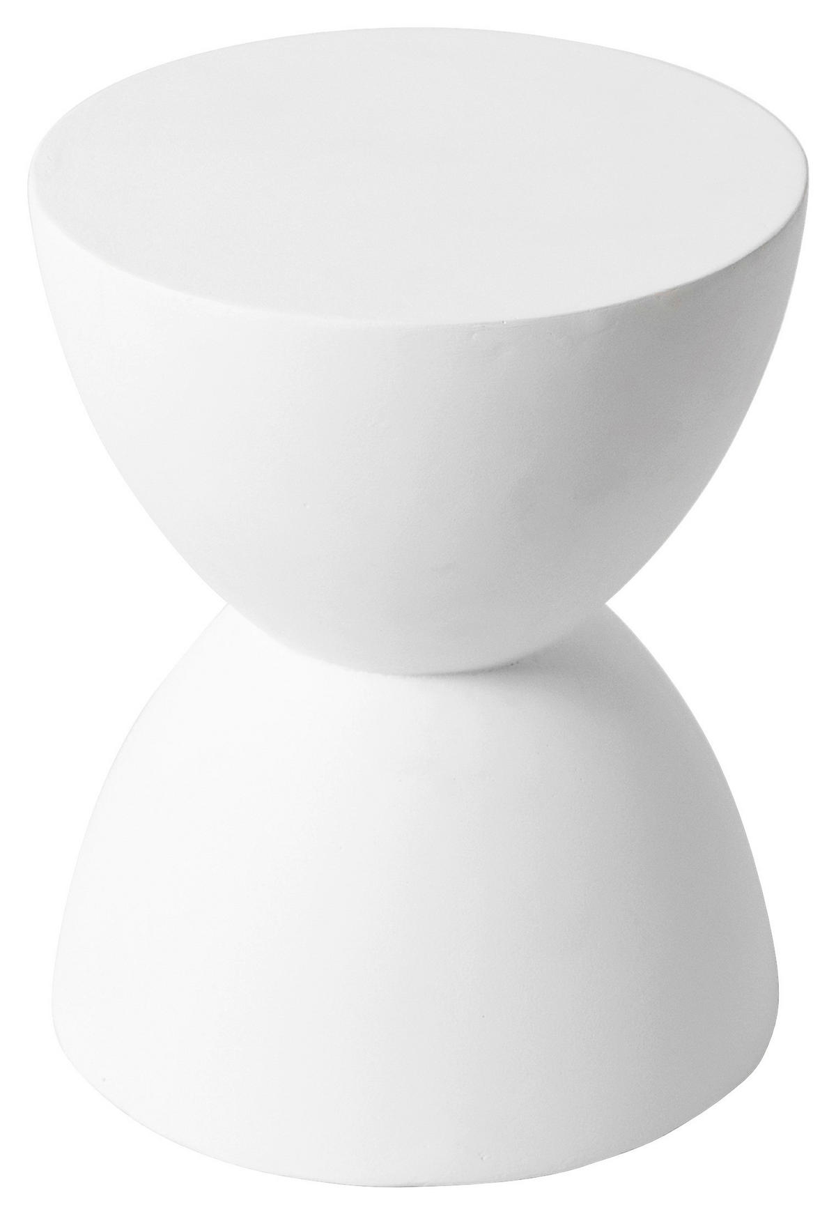 COUCHTISCH 32/32/40 cm Weiß  - Weiß, Design, Stein (32/32/40cm) - MID.YOU