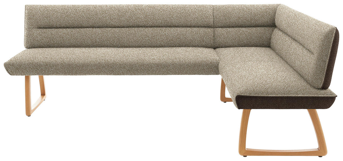 ECKBANK 237/162 cm  in Braun, Beige  - Eichefarben/Beige, Design, Holz/Textil (237/162cm) - Koinor