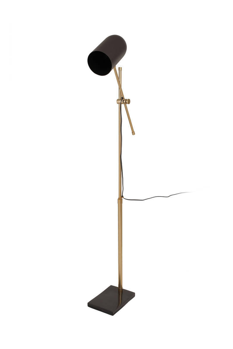 STOJACÍ LAMPA, 58/138/18 cm  - barvy zlata/hnědá, Trend, kov/plast (58/138/18cm)