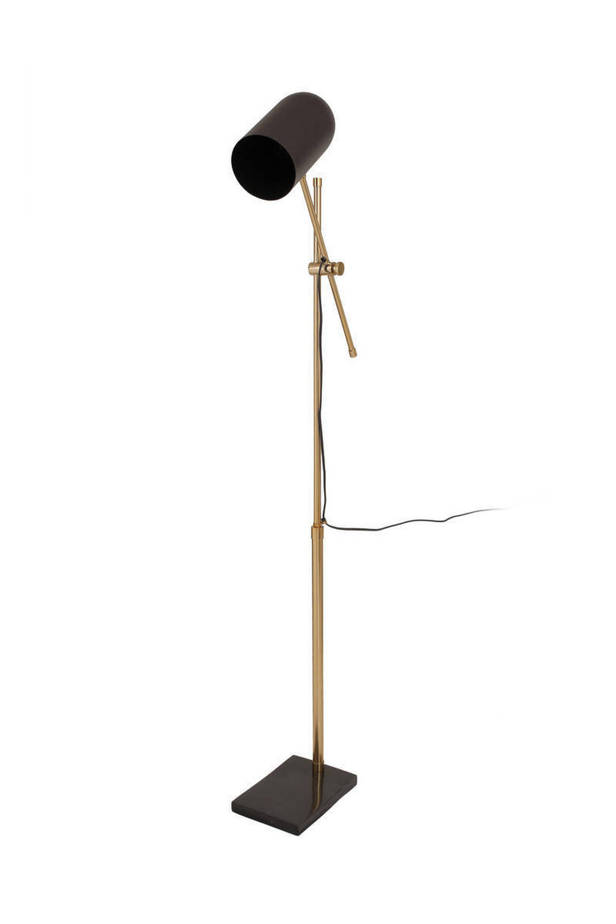 STEHLEUCHTE - Goldfarben/Braun, Trend, Kunststoff/Stein (58/138/18cm) - Kayoom