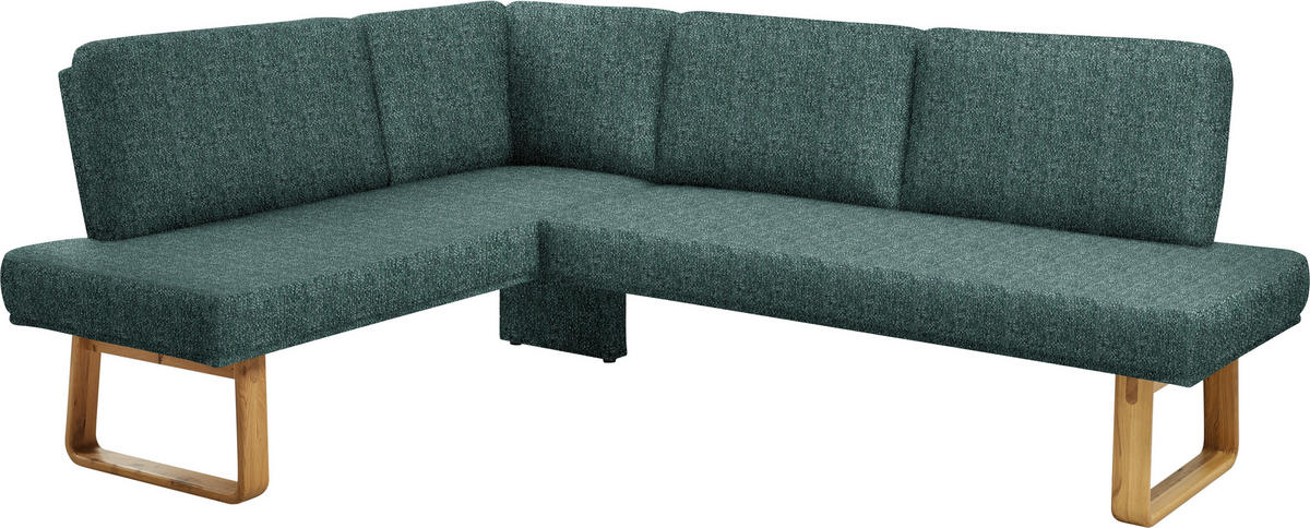 ECKBANK 174/240 cm  in Grün, Eichefarben  - Eichefarben/Grün, Design, Holz/Textil (174/240cm) - Dieter Knoll