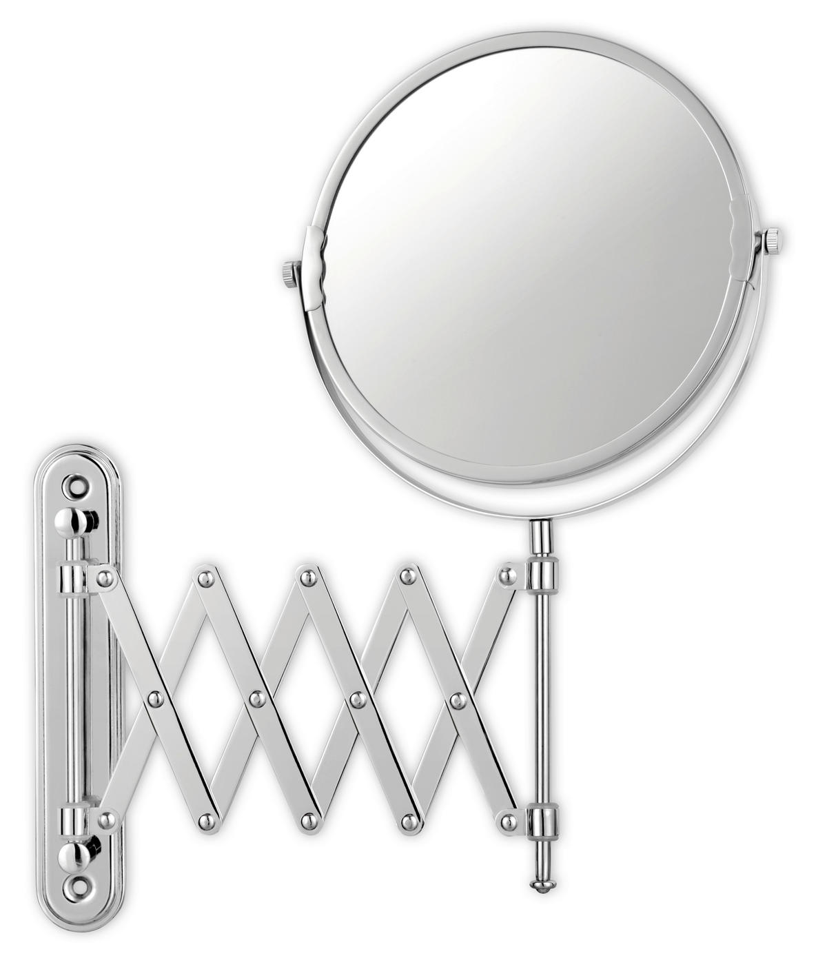 OGLINDĂ DE MACHIAJ     - culoare crom, Basics, sticlă/metal (19/34,5/10-52,5cm) - Sadena