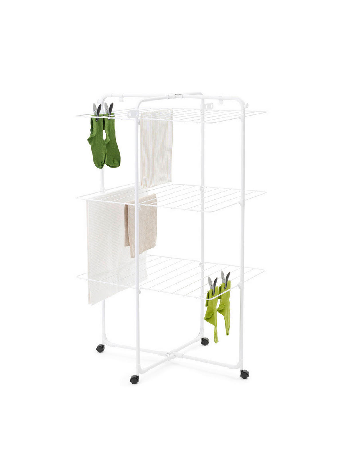 VERTIKALNA SUŠILICA ZA VEŠ - bela, Osnovno, metal (76,2/73,7/125,6cm) - Brabantia