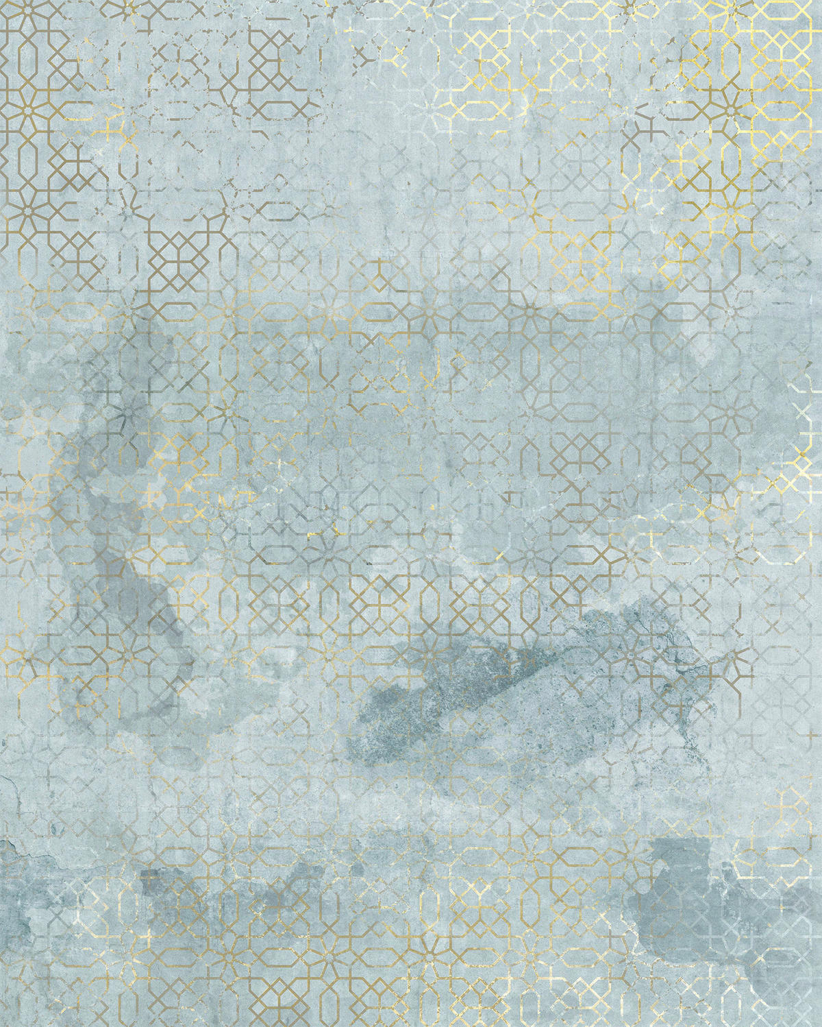 NON WOVEN-TAPET 200/250 cm  - grön/blå, Basics (200/250cm) - Komar