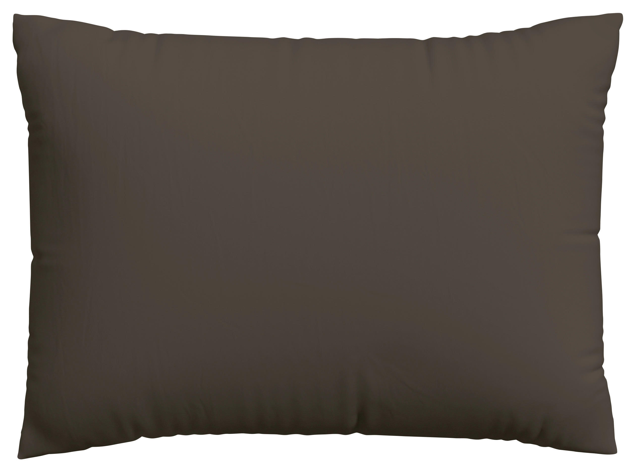 KOPFPOLSTERBEZUG WOVEN SATIN 60/80 cm  - Dunkelbraun, Basics, Textil (60/80cm) - Schlafgut