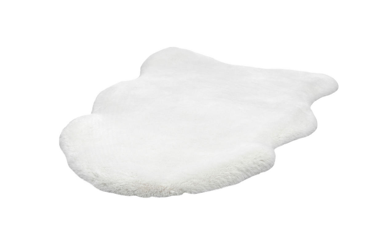 KOŽUŠINOVÝ KOBEREC, 60/90 cm, biela - biela, Trend, textil (60/90cm)