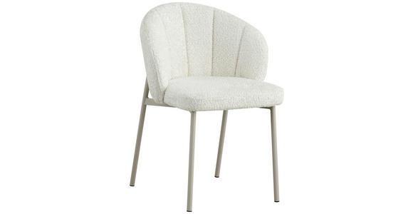 STUHL  Stoffauswahl Struktur  - Beige, Design, Textil/Metall (59/81/60cm) - Carryhome