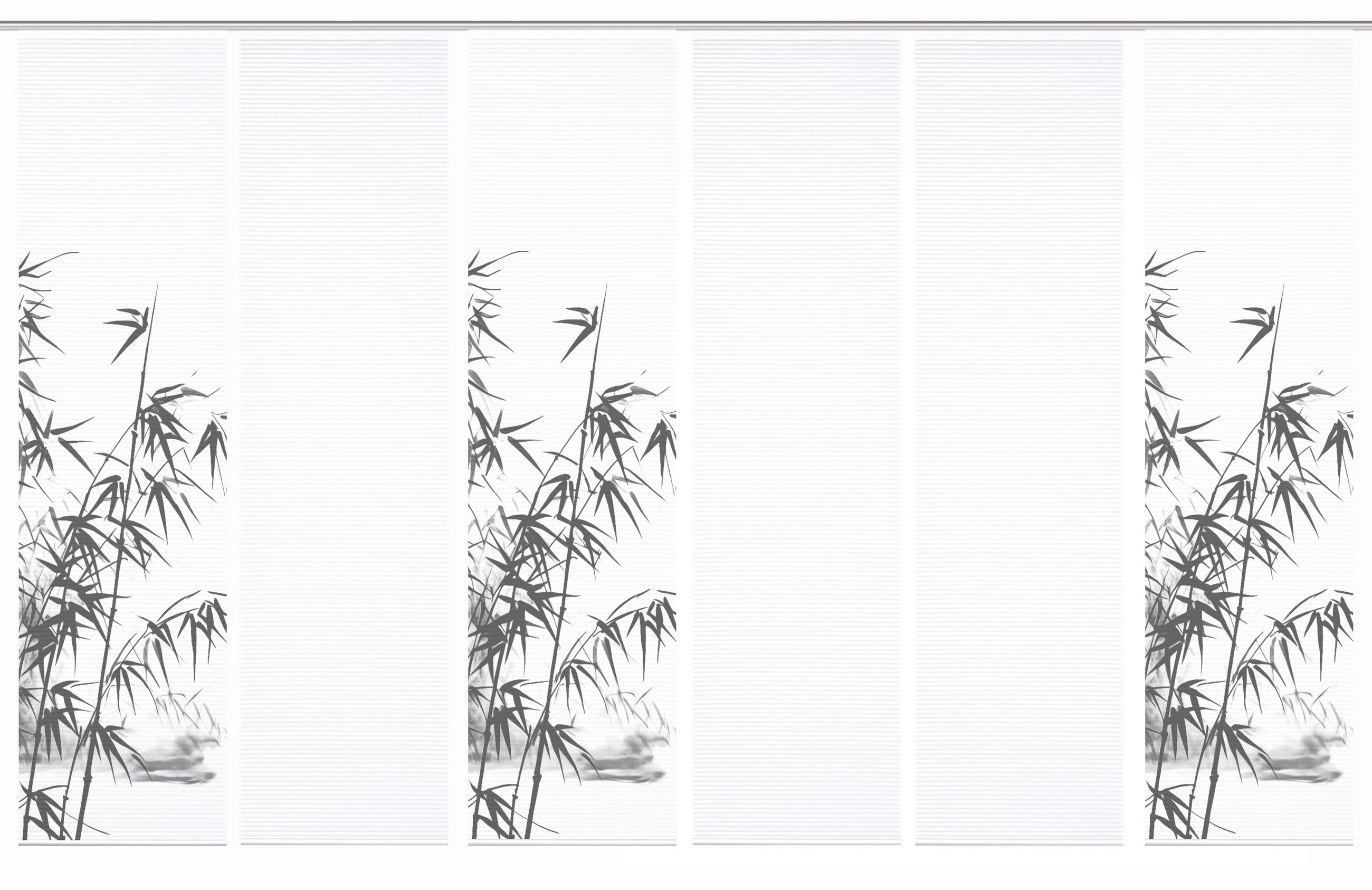 FLÄCHENVORHANG  6 Stück  blickdicht  60/245 cm   - Grau Hochglanz/Weiß, Natur, Textil (60/245cm)