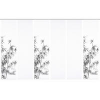 FLÄCHENVORHANG  6 Stück  blickdicht  60/245 cm   - Grau Hochglanz/Weiß, Natur, Textil (60/245cm)