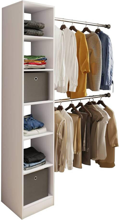 SNEDTAK HYLLA i vit - vit, Basics, metall/trämaterial (188/194/40cm) - MID.YOU