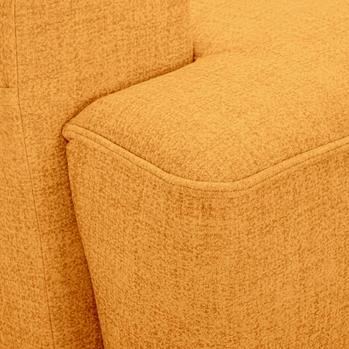 ECKSOFA Senfgelb Mikrofaser  - Senfgelb/Schwarz, KONVENTIONELL, Kunststoff/Textil (295/169cm) - Carryhome