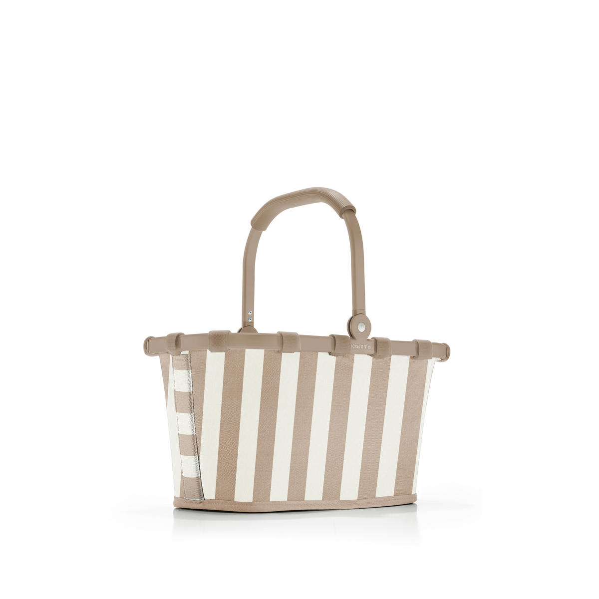 EINKAUFSKORB Carrybag XS summerstripes coffee 5 L  - Creme, Basics, Textil (33,5/18/19,5cm) - Reisenthel