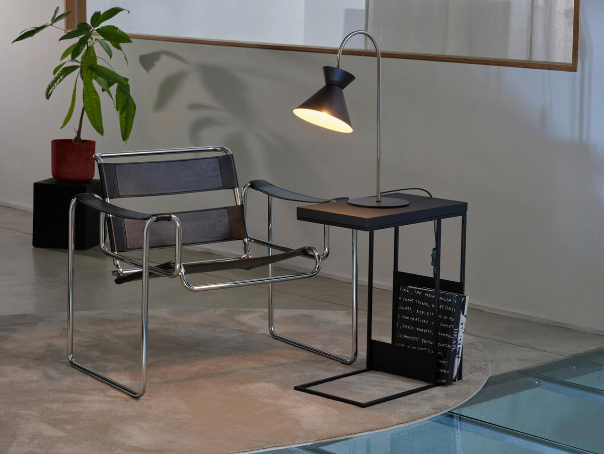 TISCHLEUCHTE 20/38/56 cm   - Schwarz, Basics, Metall (20/38/56cm) - Osram