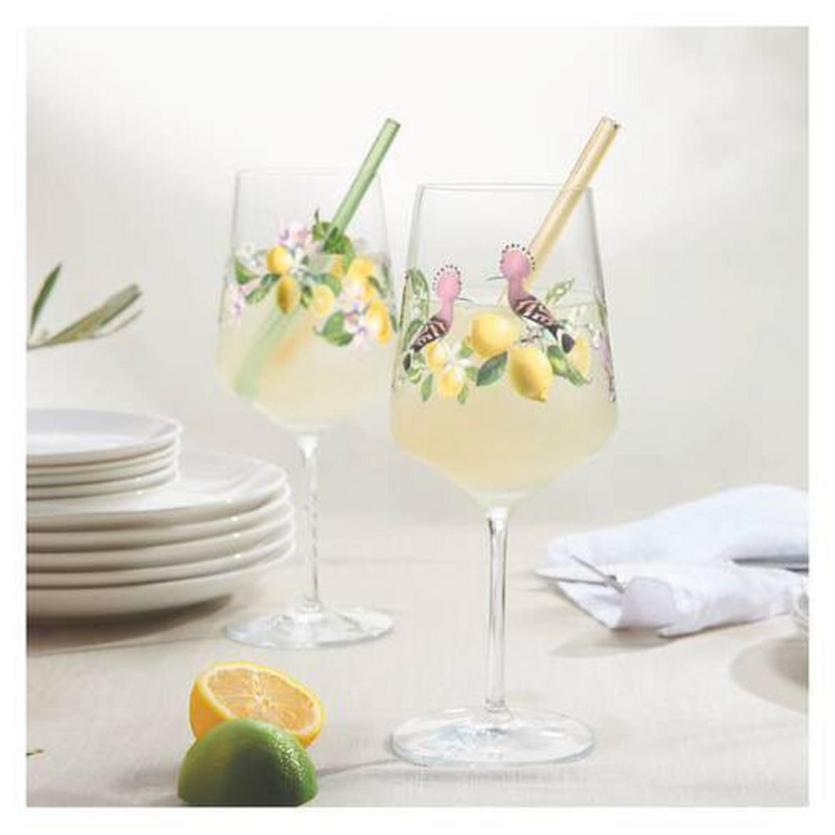 SPRITZERGLAS 544 ml 4-teilig  - Gelb/Rosa, Trend, Glas (9,3/22,5/9,3cm) - Ritzenhoff