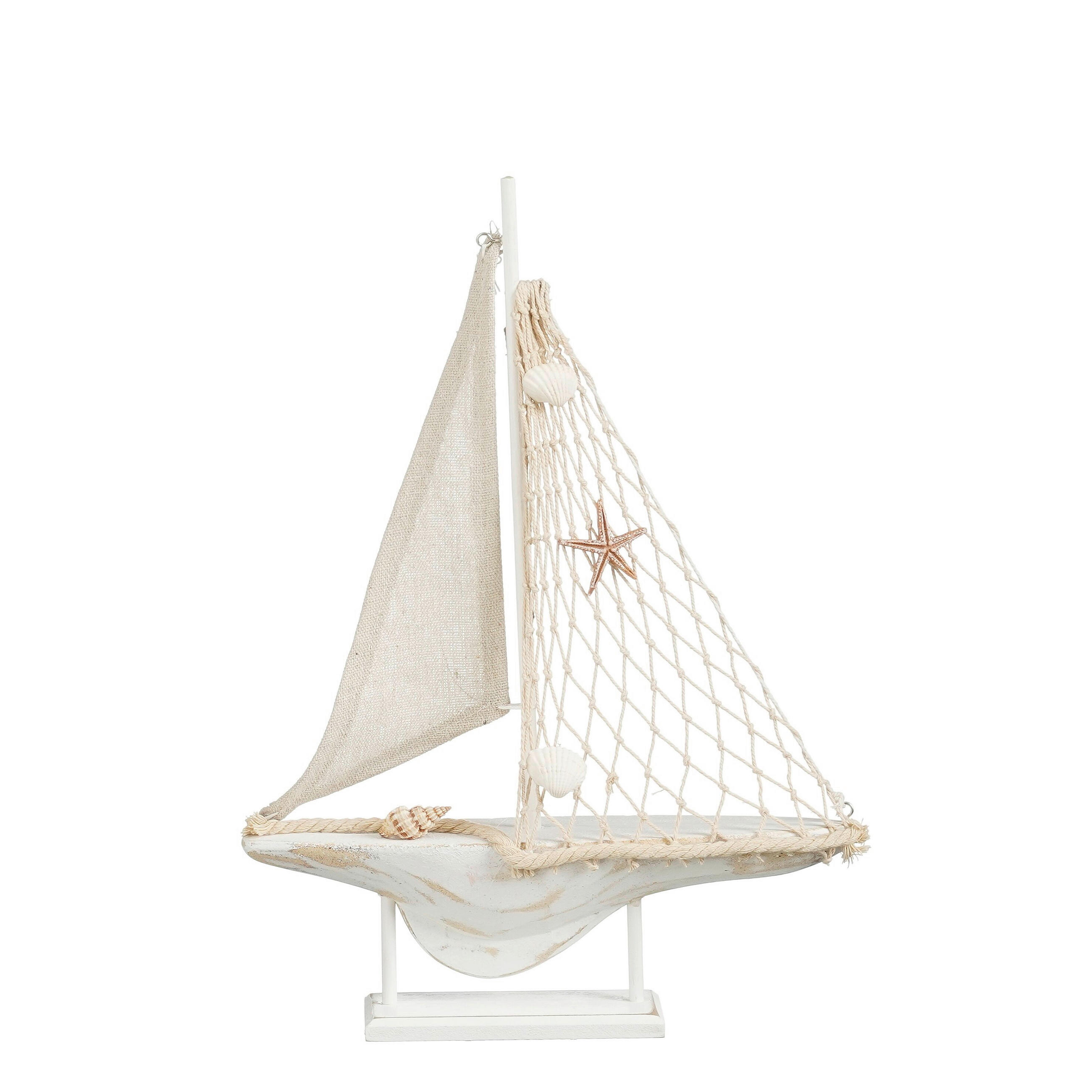 DEKOR CSÓNAK - fehér, Basics, karton (24.5/5.5/34.5cm)