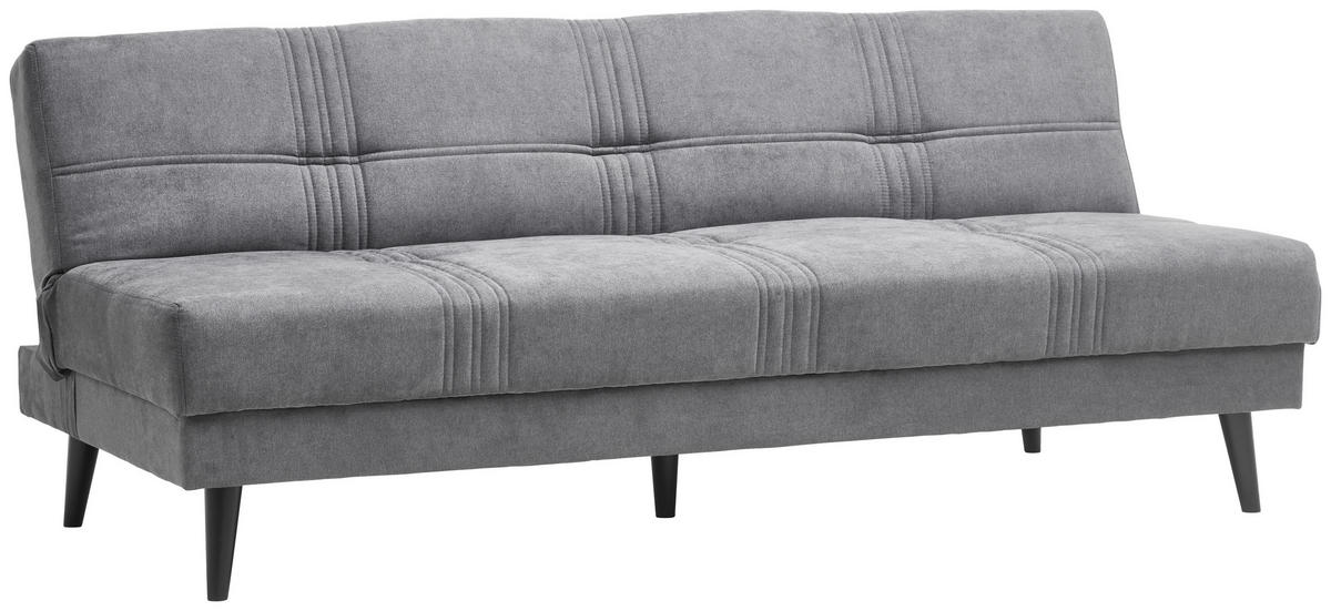 SCHLAFSOFA in Textil Grau  - Schwarz/Grau, Modern, Holz/Textil (192/80/83cm) - Ti'me