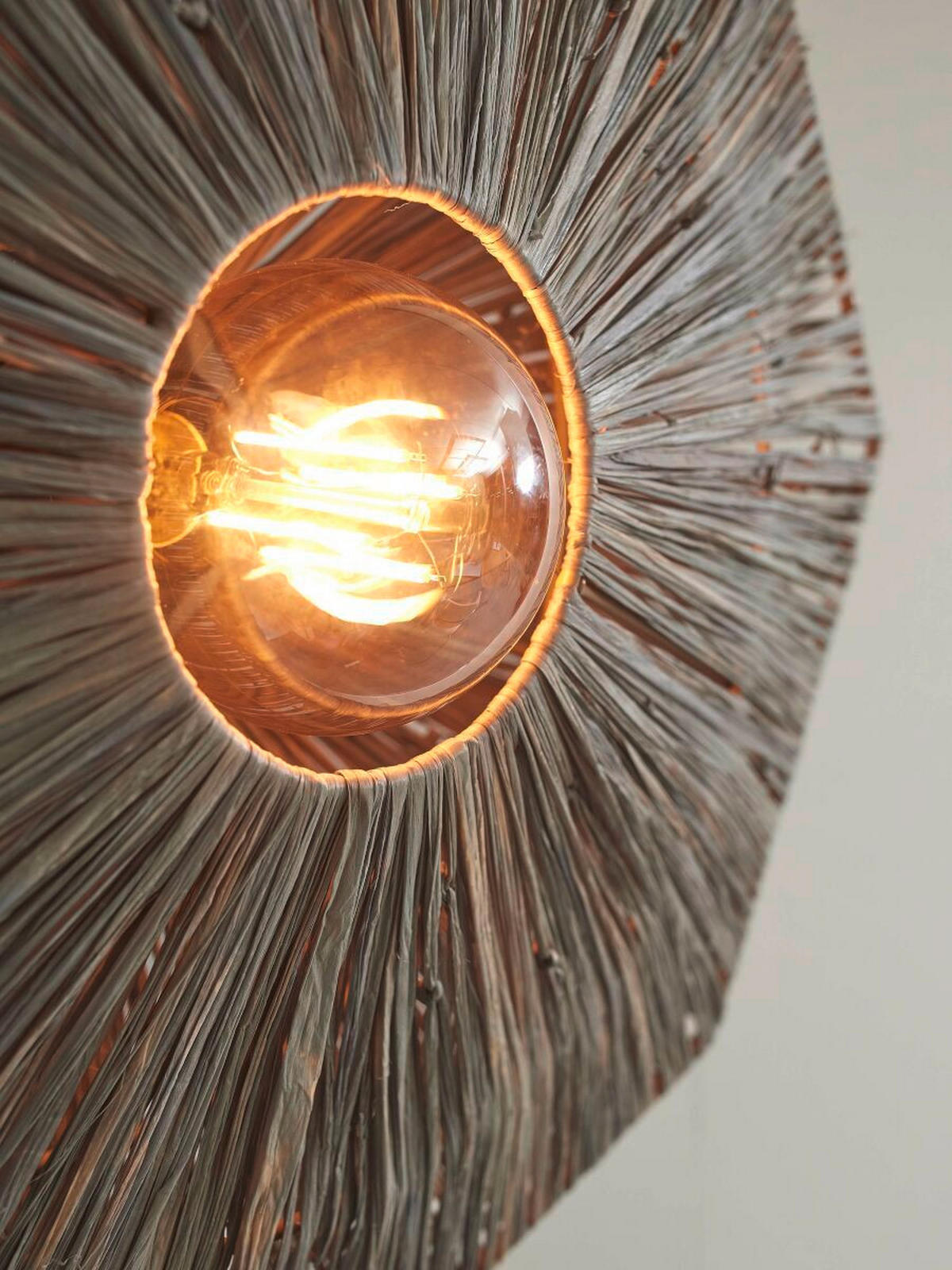 DECKENLEUCHTE   65 cm   - Dunkelgrau, Modern, Naturmaterialien (65cm) - Good & Mojo