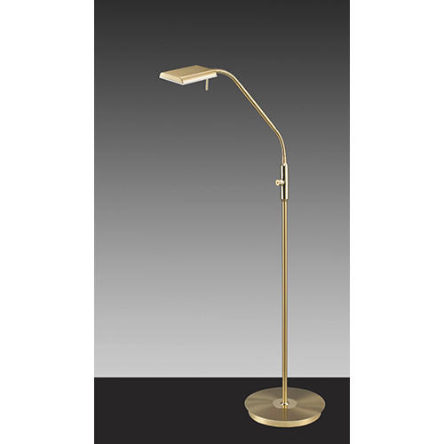 LED-STEHLEUCHTE - Messingfarben, Design, Kunststoff/Metall (135cm) - Trio Leuchten
