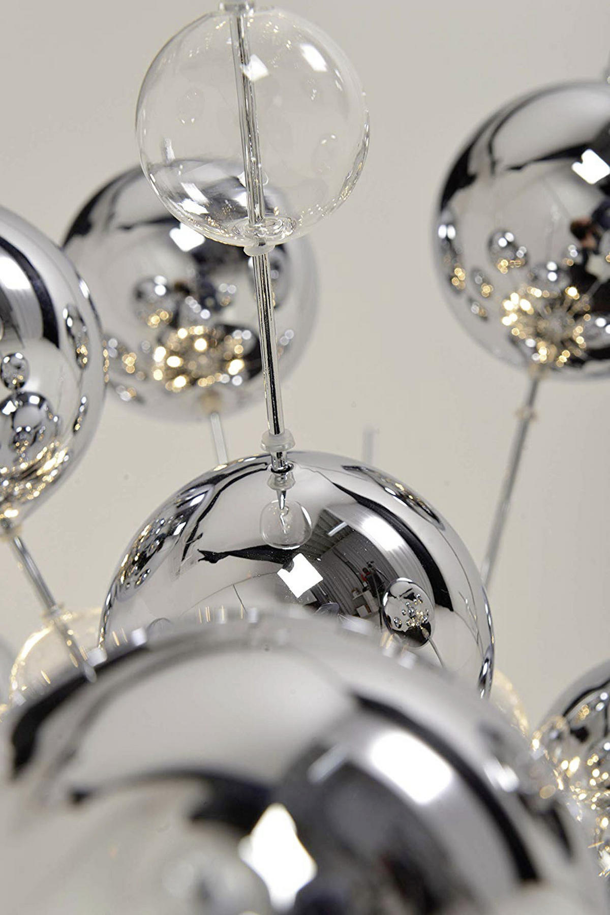 TISCHLEUCHTE EXLOSION 50/73 cm   - Klar/Chromfarben, Design, Glas/Metall (50/73cm) - Näve