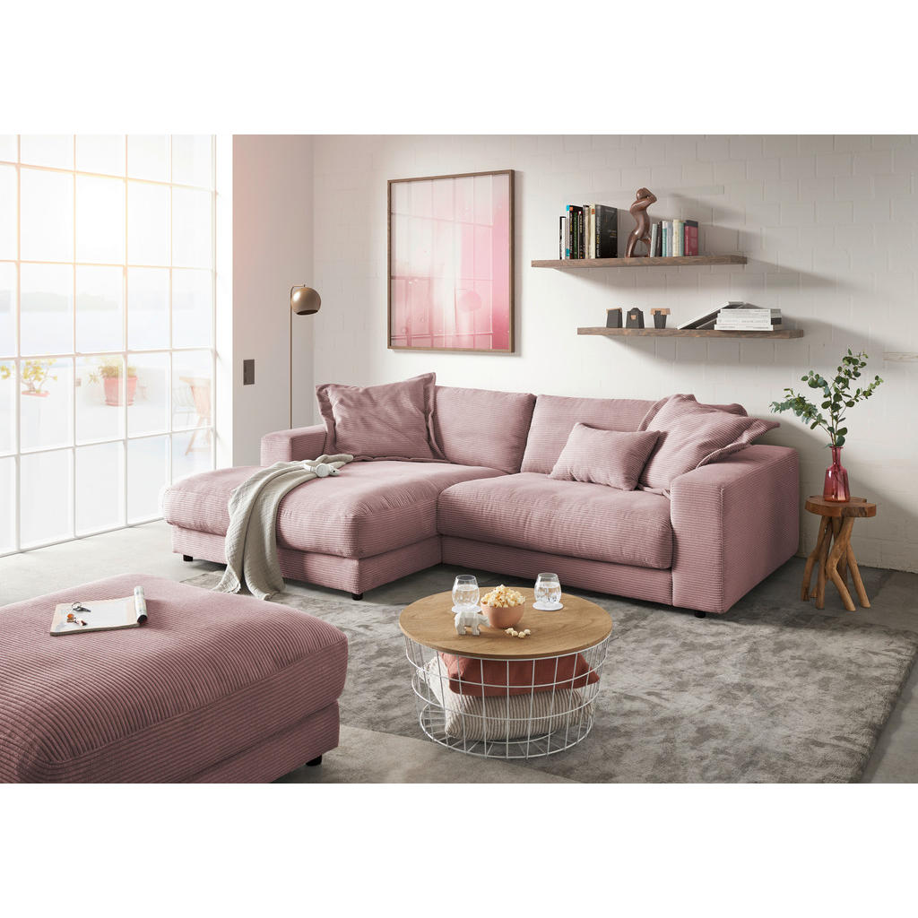 Thumbnail - Pure Home Lifestyle Hocker, Rosa, Textil, quadratisch, 100x86x100 cm, Blauer Engel, Goldenes M, Oeko-Tex® Standard 100, ...