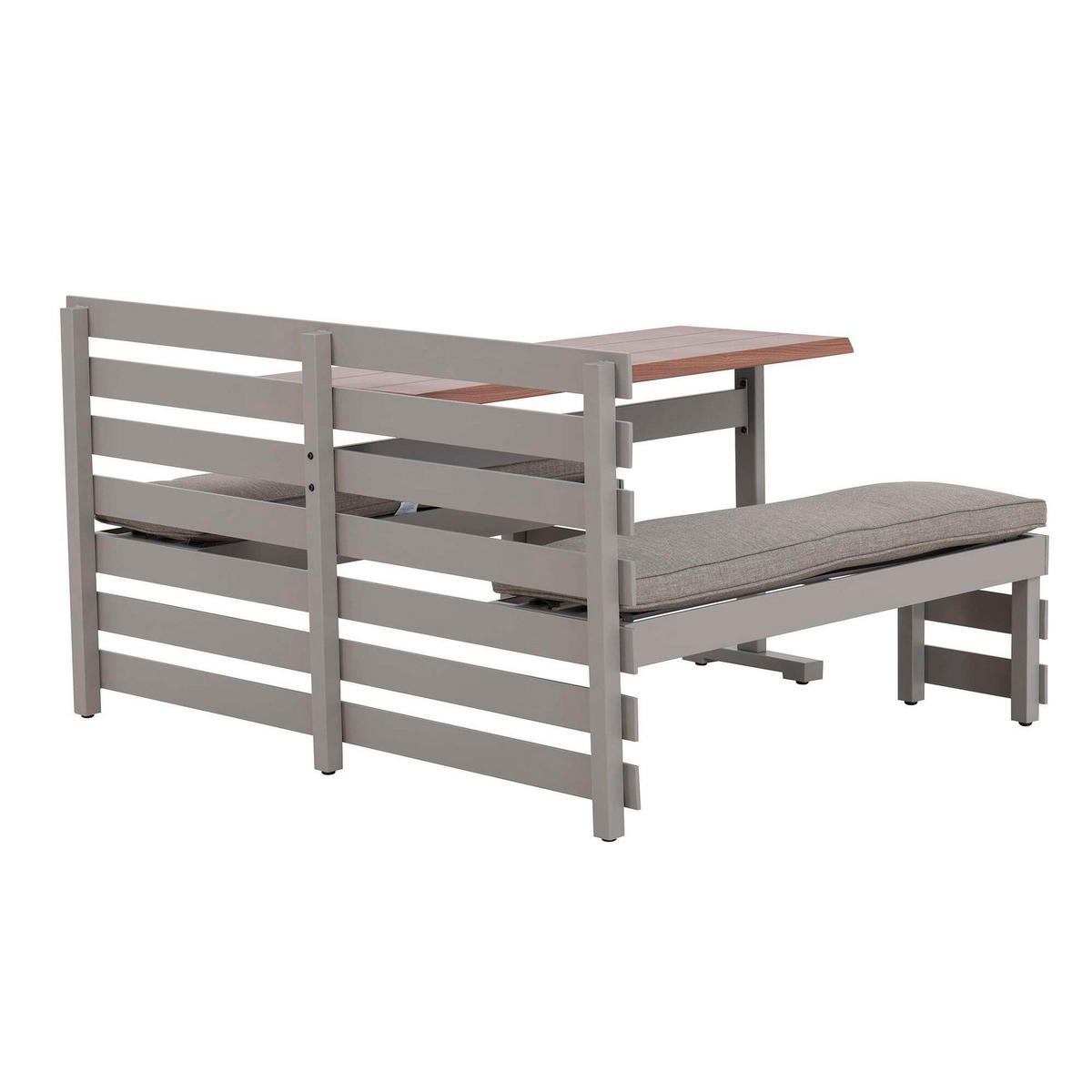 GARTENSET  - Hellbraun/Beige, Basics, Textil/Metall (126/86/157cm) - Modante