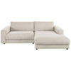 ECKSOFA in Cord Hellgrau  - Hellgrau/Schwarz, Design, Kunststoff/Textil (270/190cm) - Lomoco