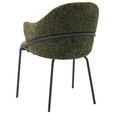 ARMLEHNSTUHL  in beflockt  - Anthrazit/Grün, Design, Textil/Metall (55/84/55cm) - Belluti