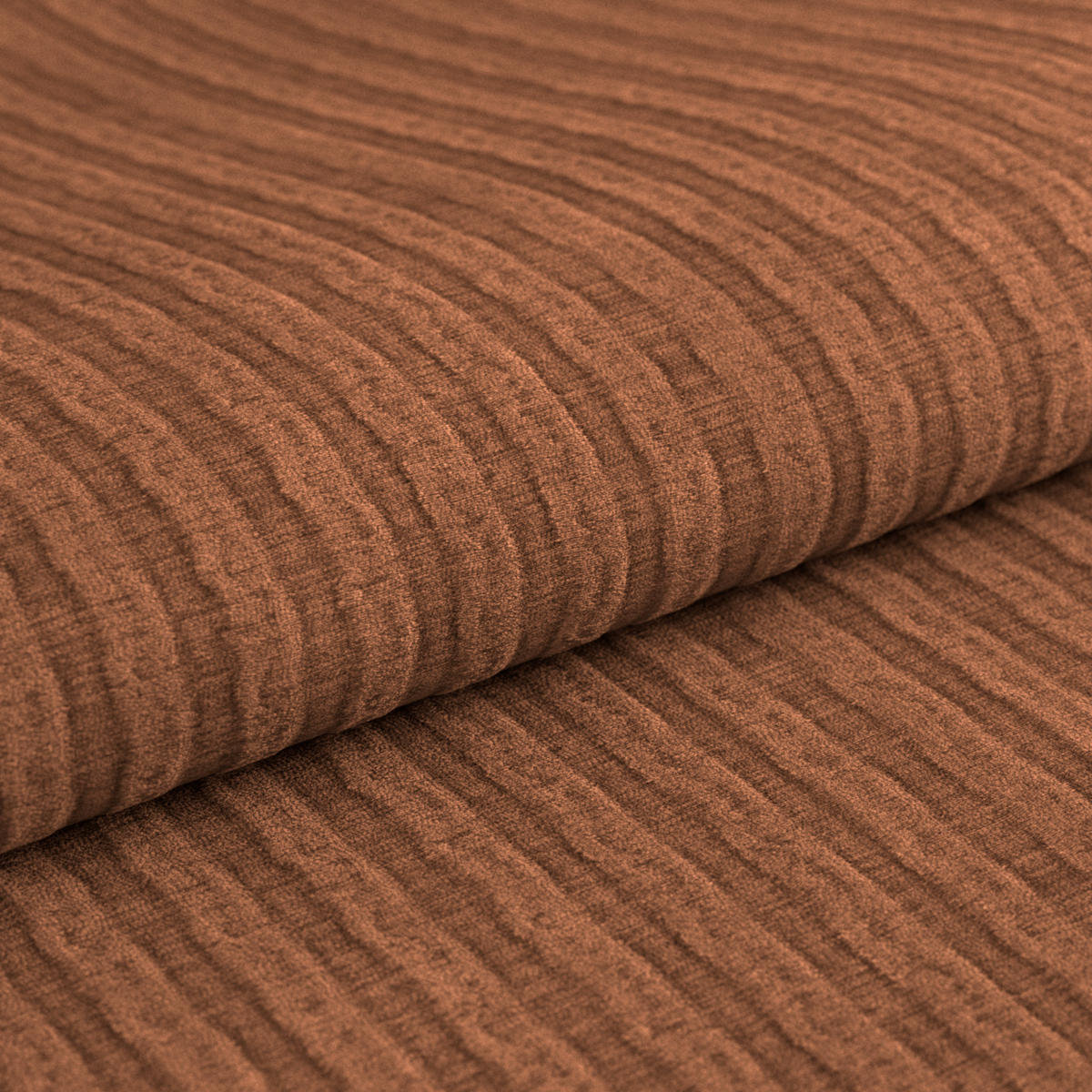 HOCKER Chenille Terracotta  - Chromfarben/Terracotta, KONVENTIONELL, Textil/Metall (108/46/108cm) - Livetastic