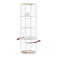 REGAL Weiß, Beige  - Beige/Weiß, Trend, Holzwerkstoff/Metall (43/158/43cm) - Boxxx