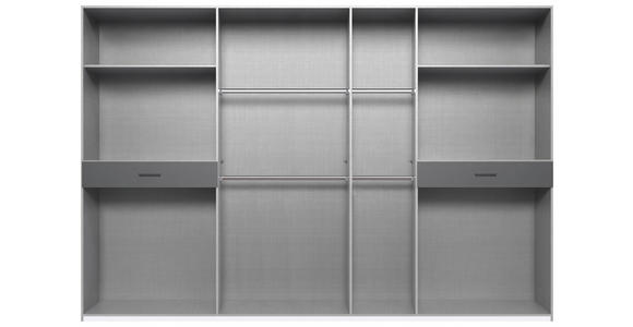 DREHTÜRENSCHRANK  in Graphitfarben  - Schwarz/Graphitfarben, KONVENTIONELL, Glas/Holzwerkstoff (313/208/58cm) - Carryhome