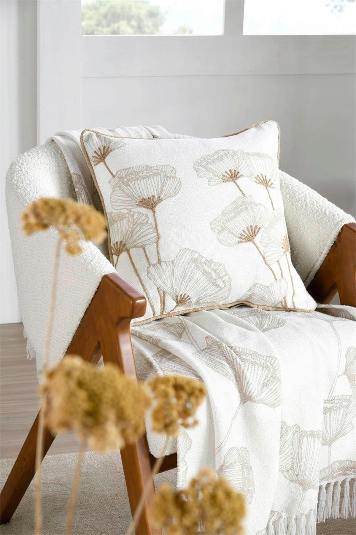 UKRASNI JASTUK   ORIANA  - krem, Osnovno, tekstil (45/45cm)