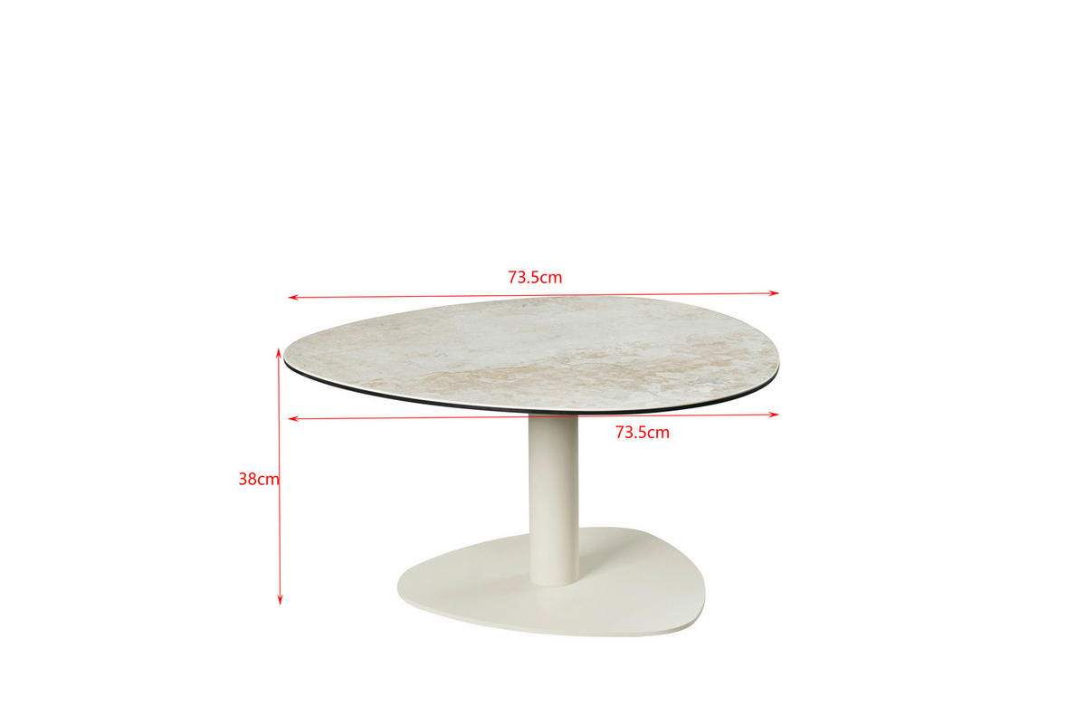 KONFERENČNÝ STOLÍK, sivá, taupe, kov, sklo, keramika, 74/74/38 cm - sivá/taupe, Design, kov/sklo (74/74/38cm) - Emilio Belluti
