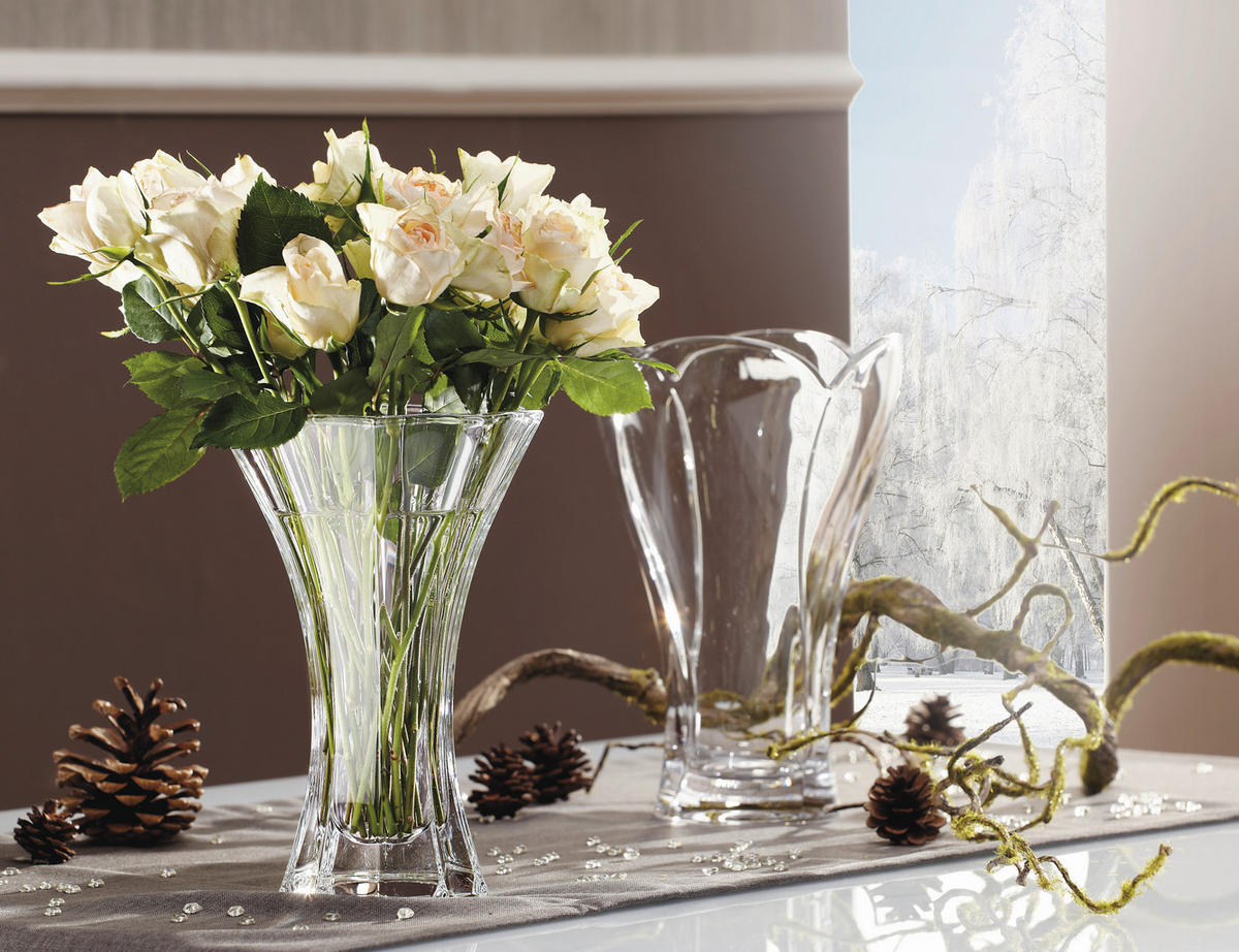 VAZA SAPHIR, 21 CM  steklo  - prozorno, Basics, steklo (21cm) - Nachtmann