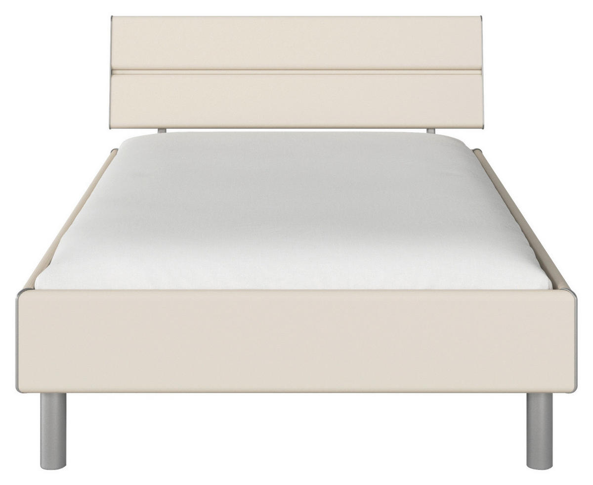 BETT 120/200 cm  in Champagner  - Champagner/Alufarben, Design, Metall (120/200cm) - Carryhome