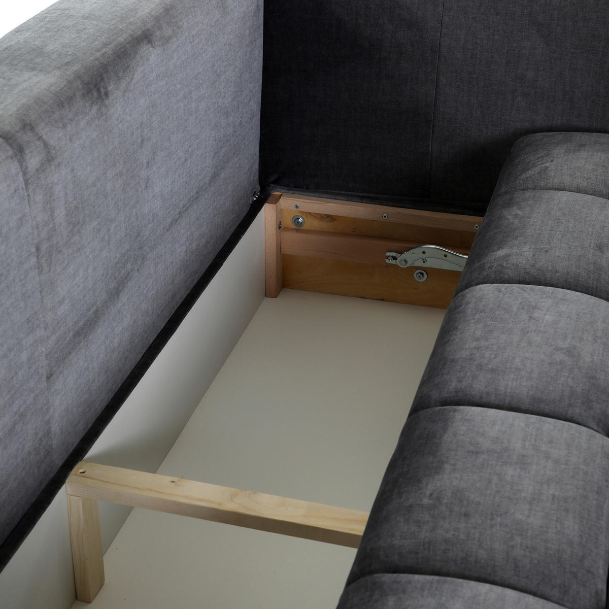 SCHLAFSOFA  mit Liegefunktion, Schlafen auf Sitzhöhe, Rücken echt Flachgewebe Dunkelgrau  - Dunkelgrau/Schwarz, KONVENTIONELL, Kunststoff/Textil (250/70/118cm) - Carryhome