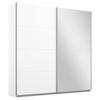 GARDEROB MED SKJUTDÖRRAR 181/230/62 cm 2-dörrar - vit/aluminiumfärg, Modern, metall/trämaterial (181/230/62cm) - Rauch Möbel