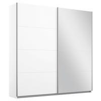 GARDEROB MED SKJUTDÖRRAR 181/210/62 cm 2-dörrar - vit/aluminiumfärg, Modern, metall/trämaterial (181/210/62cm) - Rauch Möbel