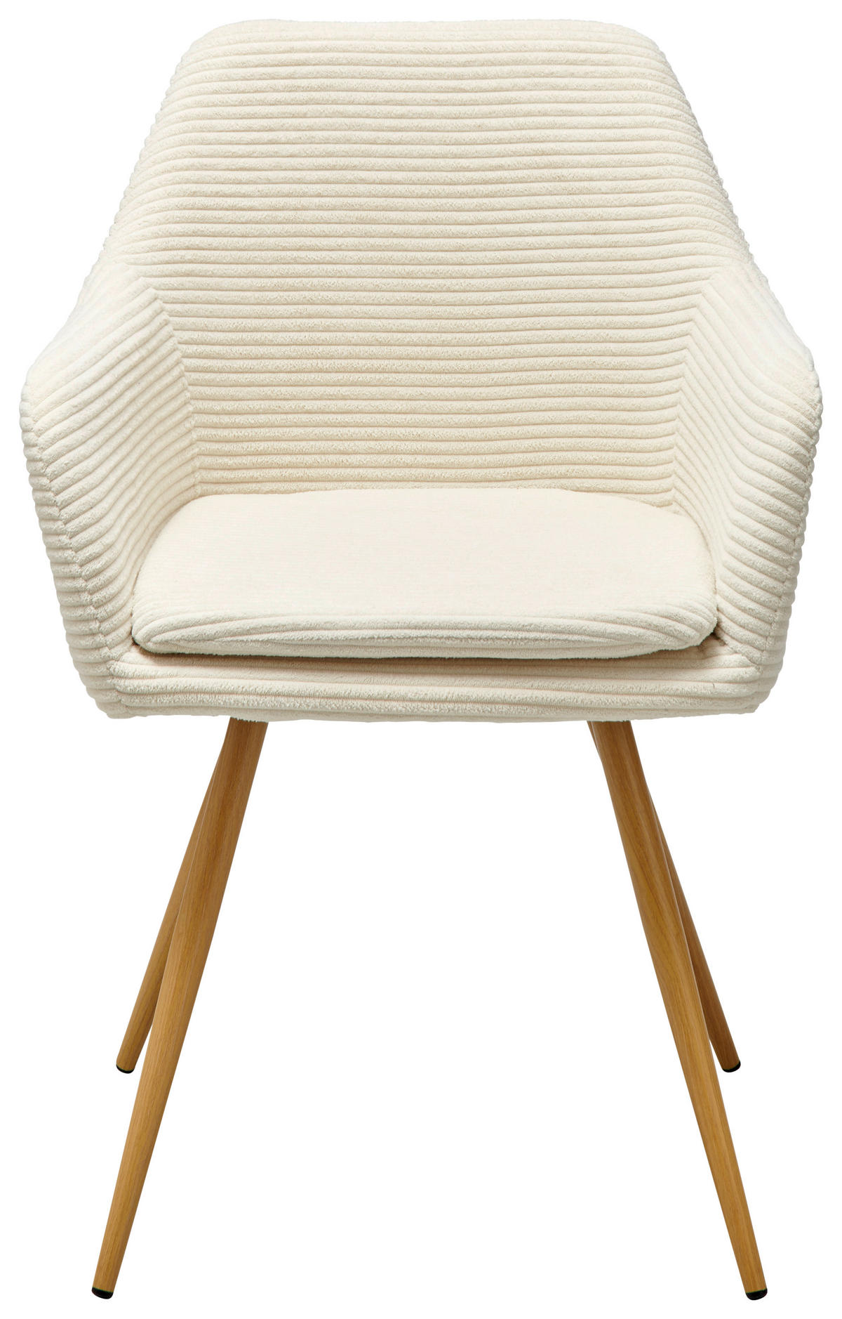 ARMLEHNSTUHL  in Eisen Cord  - Beige/Naturfarben, LIFESTYLE, Textil/Metall (57/83/62cm) - MID.YOU