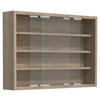 HÄNGEVITRINE in Sonoma Eiche  - Silberfarben/Sonoma Eiche, MODERN, Glas/Holzwerkstoff (57/40/10cm) - MID.YOU