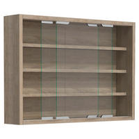 HÄNGEVITRINE in Sonoma Eiche  - Silberfarben/Sonoma Eiche, MODERN, Glas/Holzwerkstoff (57/40/10cm) - MID.YOU