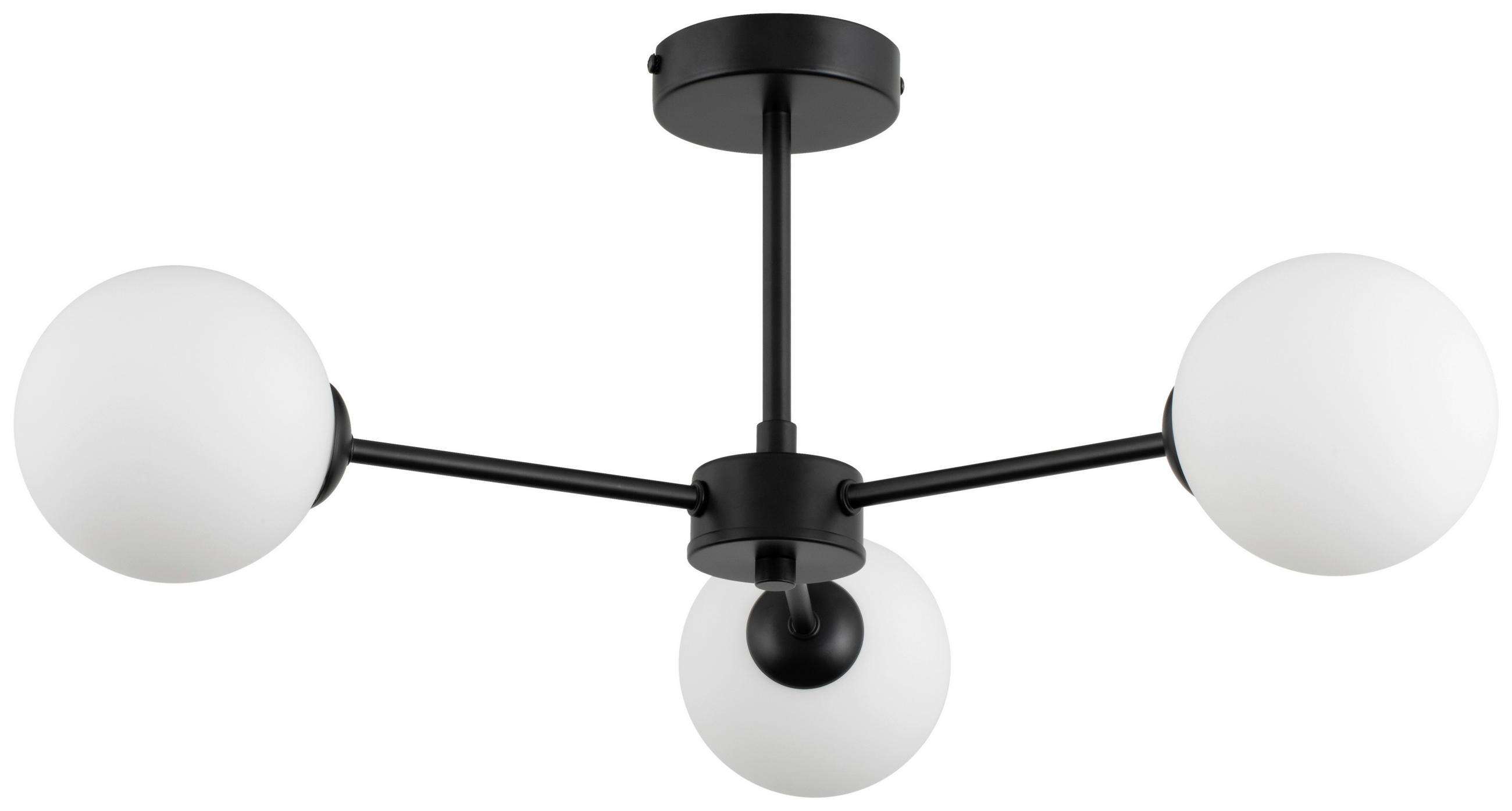 DECKENLEUCHTE 62/25 cm   - Weiß, Trend, Glas/Metall (62/25cm) - Novel