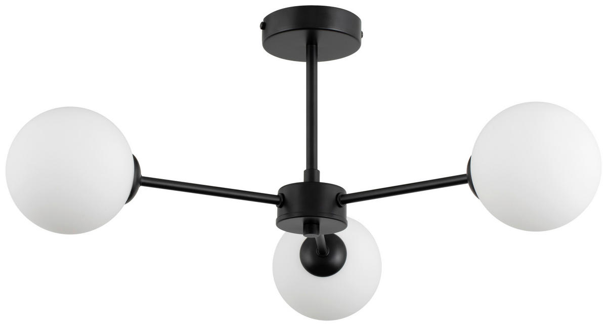 DECKENLEUCHTE 62/25 cm   - Weiß, Trend, Glas/Metall (62/25cm) - Novel