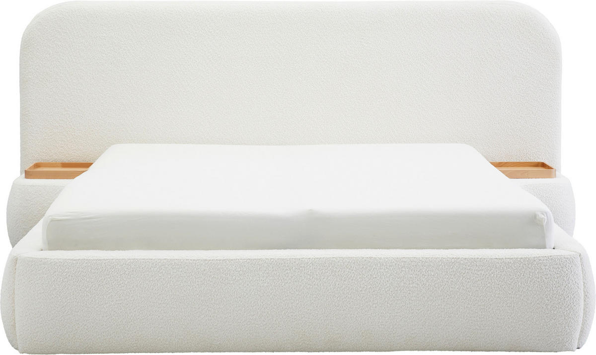 STOPPAD SÄNG 180/200 cm  i vit  - vit/svart, Modern, trämaterial/trä (180/200cm) - MID.YOU