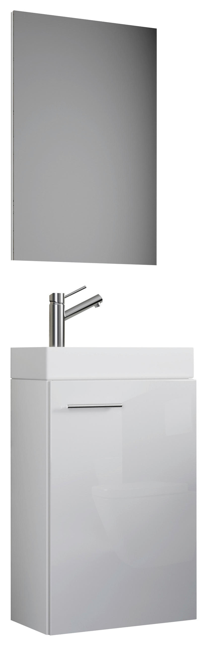 Badmöbel-Set Gäste WC 3-Tlg. Slito B: 41 cm Weiß